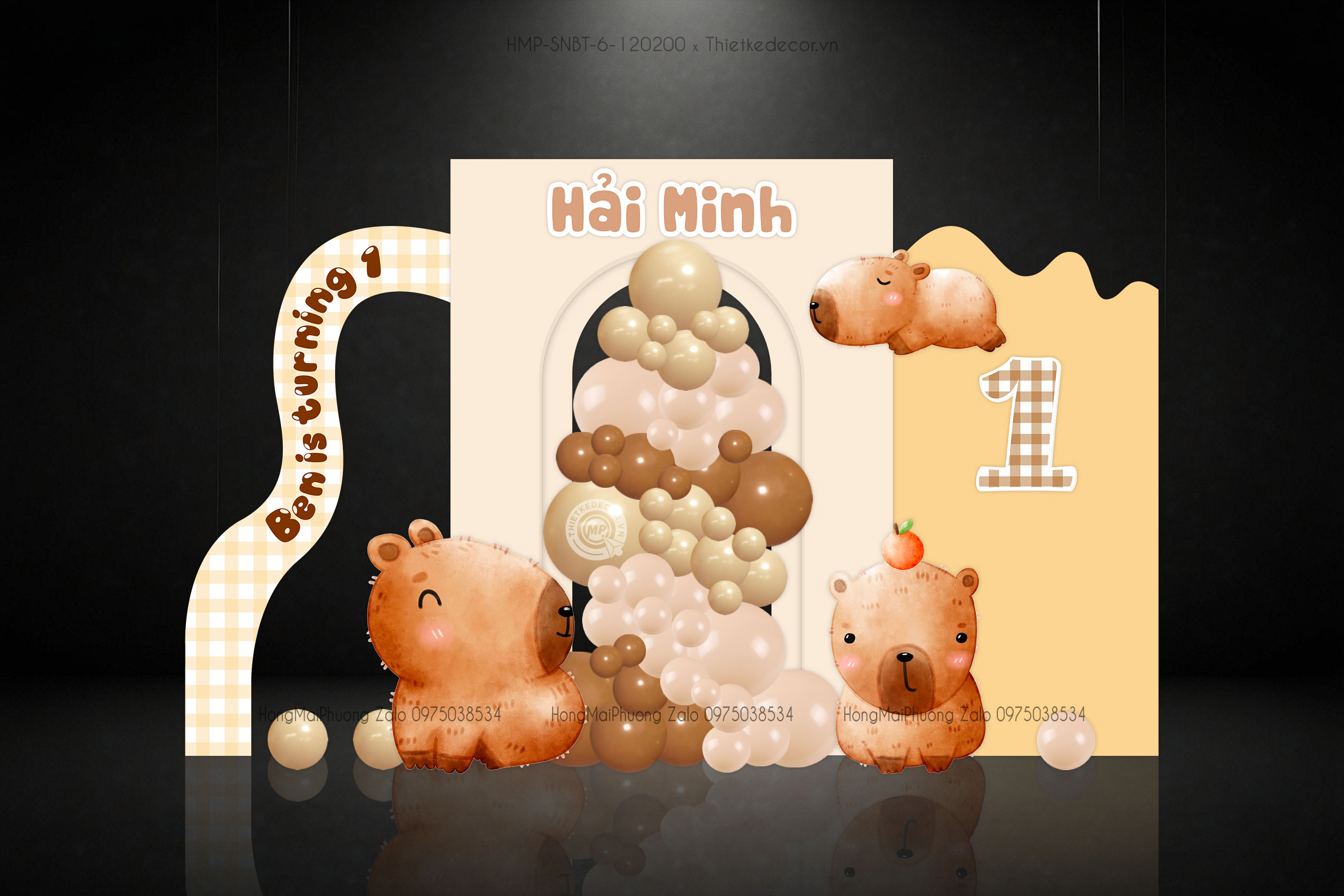 Sinh nhật bé trai chủ đề capybara